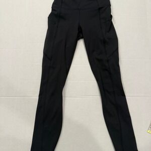 Fabletics Pure Luxe Black High Waisted Leggings With Pockets‎ Women's xs